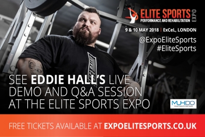 World’s Strongest Man, Eddie Hall will be at The Elite Sports Expo