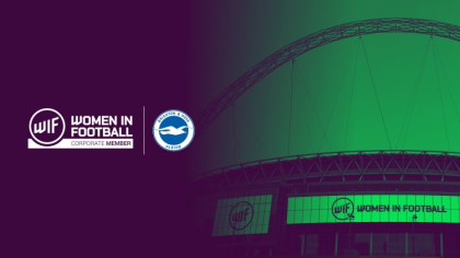 Brighton & Hove Albion FC announced as Women in Football’s first corporate member.