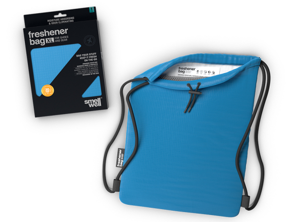 New from SmellWell – The Freshener Bag – that keeps your kit smelling fresh