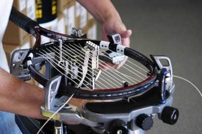 The Restringing Service in any sports shop is a vital money earner.